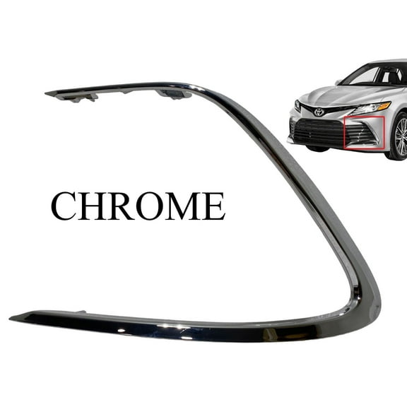 2021 2022 2023 Compatible with Toyota Camry XLE LE Front Bumper Side Chrome Molding Trim Left Driver