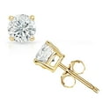 thumbnail image 2 of 0.50ct Round Diamond Stud Earring in 14K Yellow Gold Color-IJK, Clarity-I3, 2 of 3
