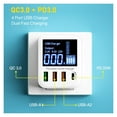 thumbnail image 2 of 40W USB Wall Charger 4 Port With LED Display QC3.0 PD3.0 USB Fast Charger ,Higher Efficiency, 2 of 5