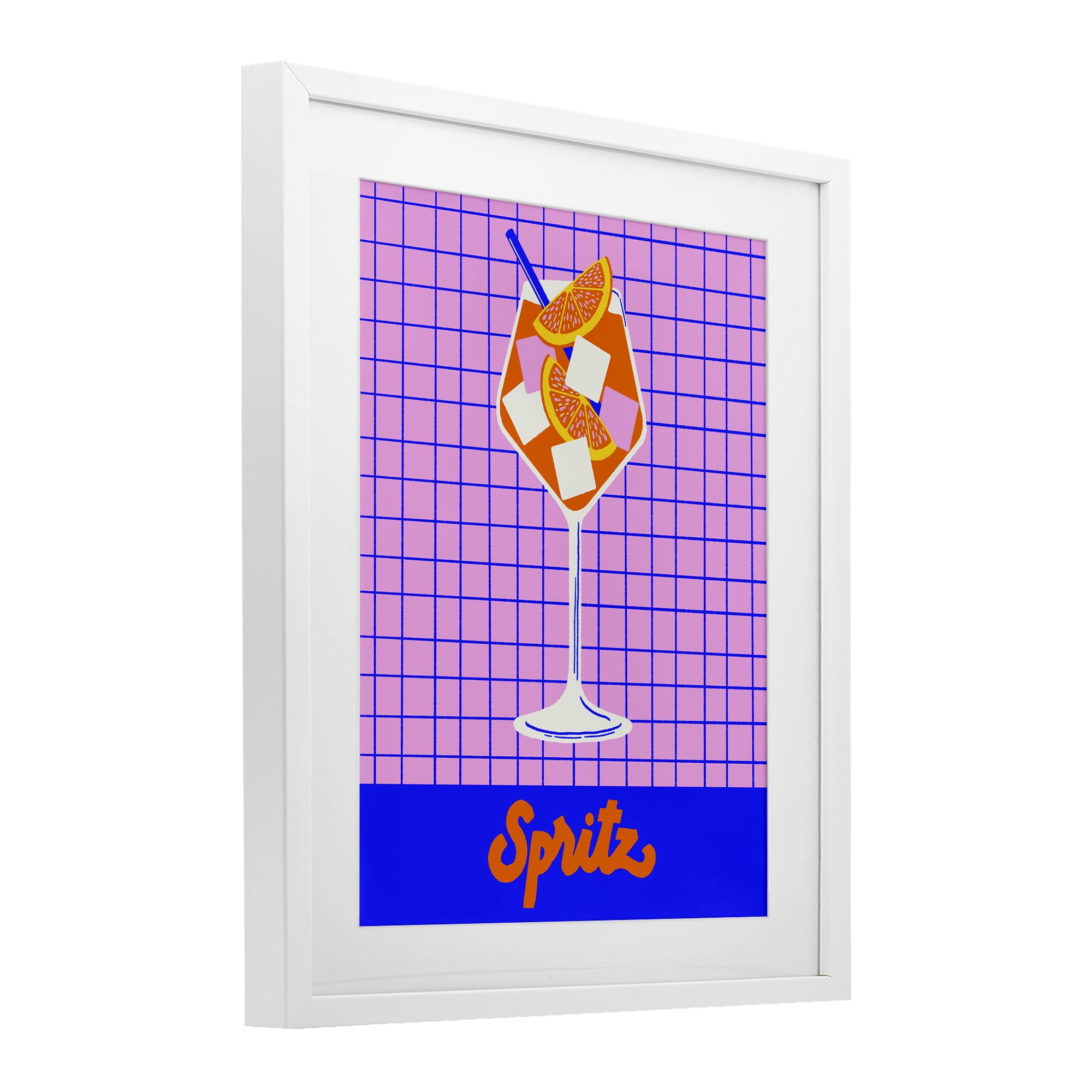 Stupell Industries Colorful Summer Spritz Drink White Framed Print Under Glass, design by Indira Prieto | IndySign