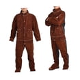 thumbnail image 3 of BELOVING Leather Welding Jacket Pants Suit Fire Resistant Anti Scald Welders Overalls XL, 3 of 9