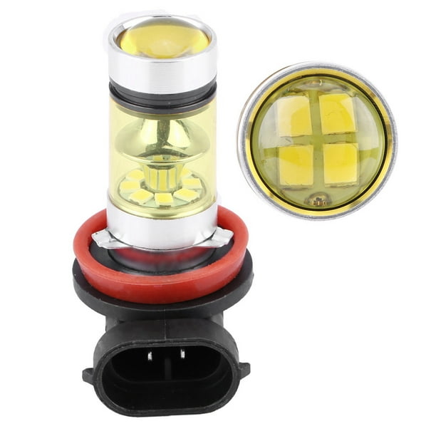 Bombilla de luz antiniebla Ecomeon H8 H11 2 pzs 100W LED amarilla 1800LM