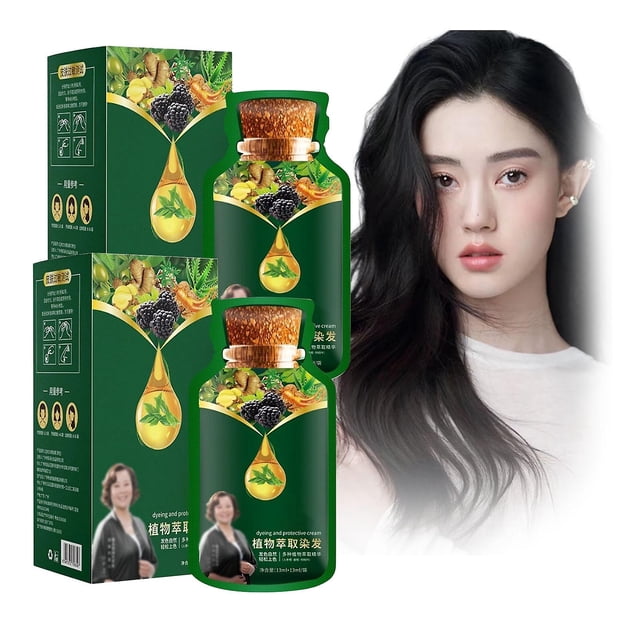 Plant Essences Extract Hair Dyes Easy Using Hair Dying Cream for All Hair Types