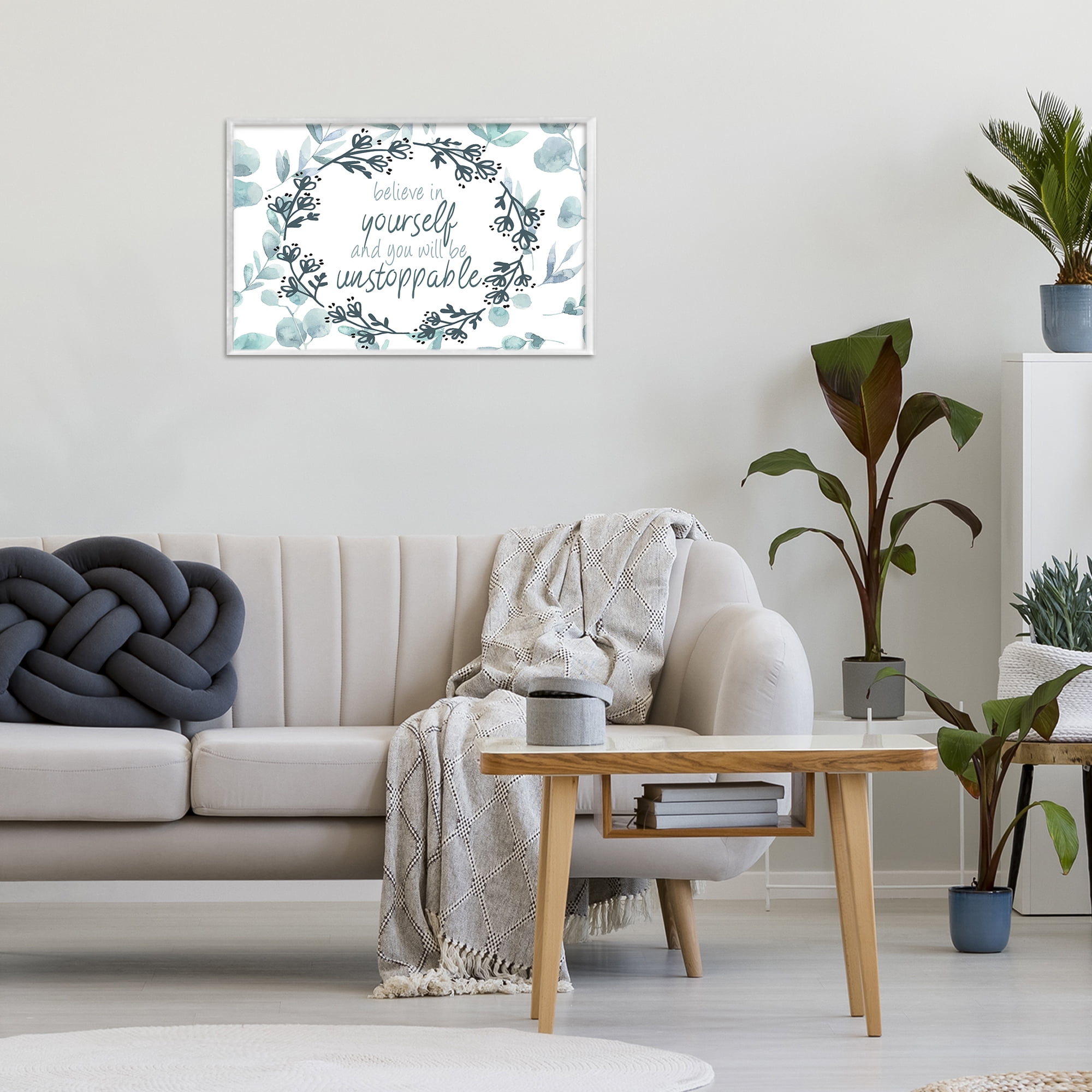 Stupell Industries You Will Be Unstoppable White Framed Giclee Art, design by Kim Allen