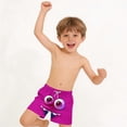 thumbnail image 6 of Xuhomer Summer Swim Trunks for Boys Teens Funny Emoji Print Drawstring Elastic Waist Beach Shorts Casual Loose Vacation Bathing Suit 6-15T, 6 of 7