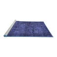 thumbnail image 2 of Ahgly Company Machine Washable Indoor Rectangle Abstract Blue Modern Area Rugs, 8' x 12', 2 of 4