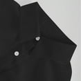 thumbnail image 4 of Baeitkot Women's Long Sleeve Linen Shirt Women's Solid Color Long Sleeve Button-Front Linen Shirt with Classic Collar Casual Blouse Black S, 4 of 9