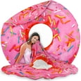 thumbnail image 7 of Zulay Kitchen Double Sided Round Pink Donut Blanket, Novelty Blanket Throw - 47 Inch, 7 of 7