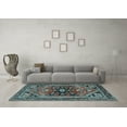 thumbnail image 3 of Ahgly Company Indoor Rectangle Persian Light Blue Traditional Area Rugs, 6' x 9', 3 of 4