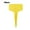 Yellow, variant on 50Pcs T-Type Plant Tags，Waterproof Thick Plastic Plant Makers，6 x10cm Nursery Garden Labels(Blue)
