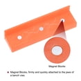 thumbnail image 5 of Uxcell 2set Magnetic Vise Jaws 4 Inch Magnet Plain Grooves Soft Jaw Pads Covers, Yellow, 5 of 6