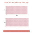 thumbnail image 6 of Pink Morocco Yoga Towel for Hot Yoga Non Slip, Geometric Leaf Diamond Lattice Abstract Yoga Mat Towel Absorbent Yoga Sweat Towels Microfiber Hot Yoga Blanket for Bikram Pilates 26"x70", 6 of 7