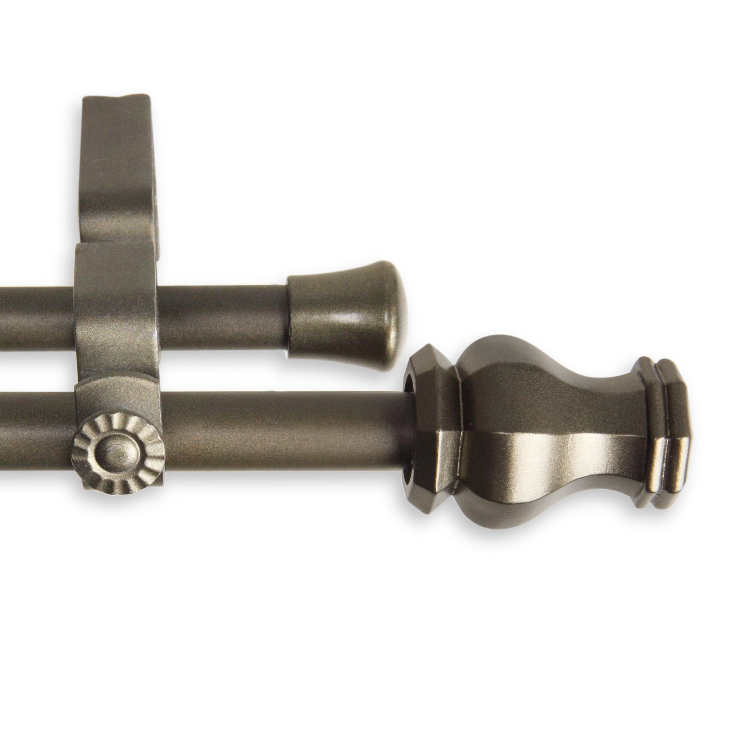 Central Design Products Steel 0.62" Modern Double Curtain Rod, Gold