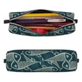 thumbnail image 2 of Fotbe Fish Style Pattern Leather Pencil Case, Pencil Pouch with Durable Zipper, Compact and Stylish Organizer for Stationery, Art Supplies, Travel Essentials, 2 of 7