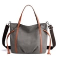 thumbnail image 1 of Sac à Main en Toile pour Femmes Sac Fourre-Tout Sac à Main à Poignée Supérieure Sac à Main Messager avec Bandoulière Réglable, 1 of 4