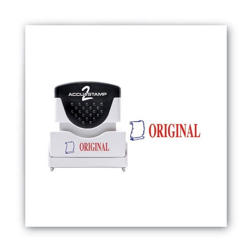 Pre-Inked Shutter Stamp, Red/blue, Original, 1 5/8 X 1/2 | Bundle of 2 Each
