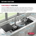 thumbnail image 6 of Delta 95BA131-45S-SS Rivet 45” Workstation Kitchen Sink Undermount 16 Gauge Stainless, 6 of 7