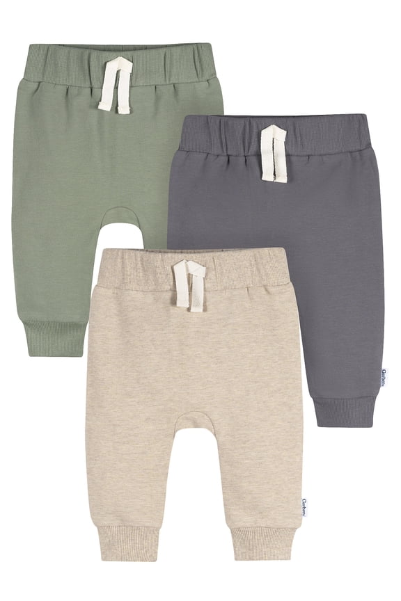 Baby and Toddler Neutral Joggers, 3-Pack, Sizes 0/3 Months - 5T