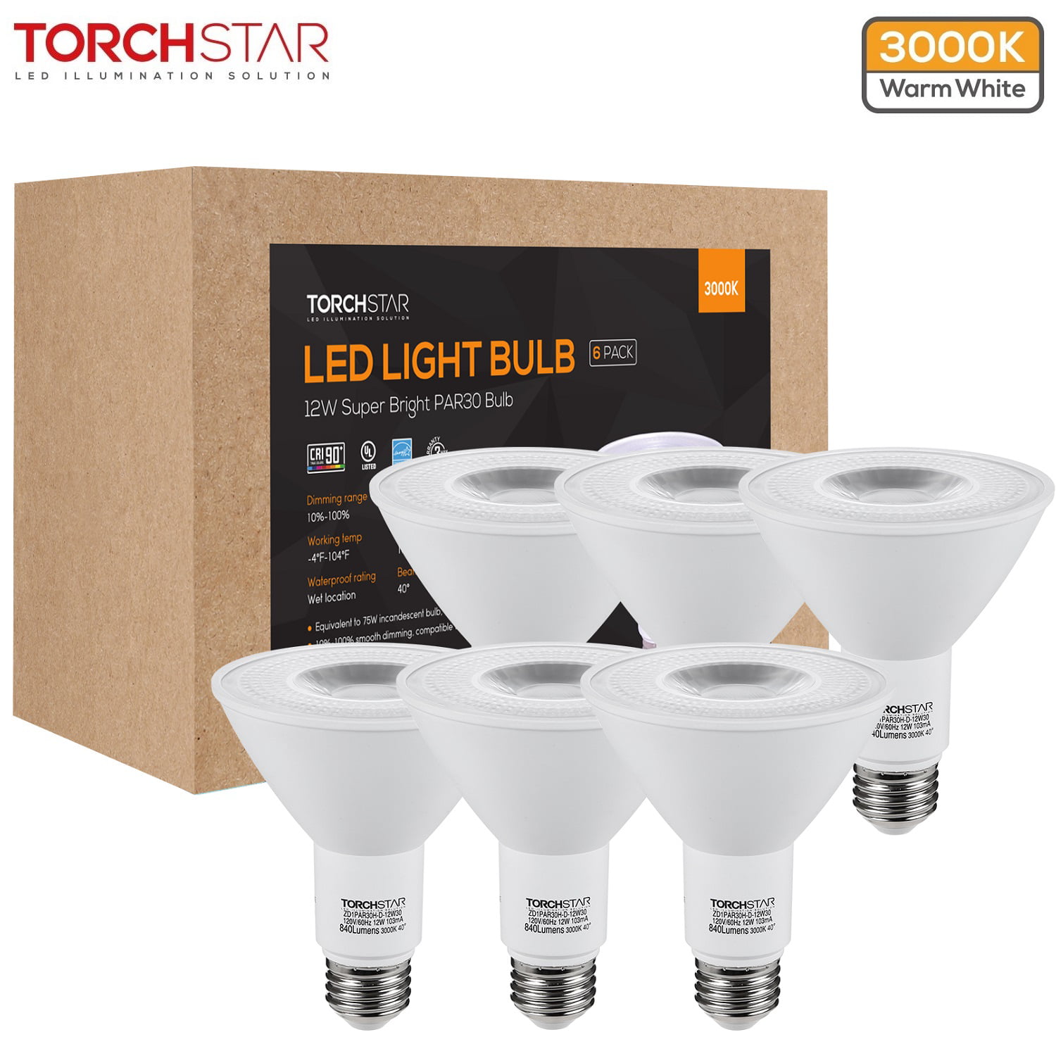 KODO 120W PAR38 5000K LED Motion Sensor Flood Light Bulb Bright White 2-Pack 