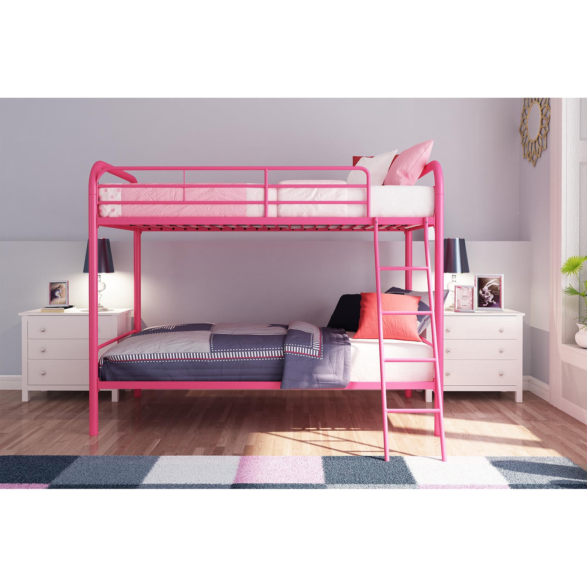 Dhp Twin Over Metal Bunk Bed Frame Multiple Colors Com