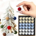 thumbnail image 3 of 30PCS Mini Velvet Christmas Balls Ornaments Set, 1.18 Inch Shatterproof Flocked Bulbs for Holiday Party, Home, Indoor & Outdoor Decor, 3 of 3