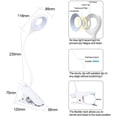thumbnail image 5 of Lámpara de lectura con 24 LED, 9 configuraciones diferentes, luz de lectura con clip para proteger los ojos, recargable por USB, lámpara de escritorio con clip y control táctil., 5 of 5