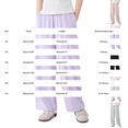 thumbnail image 4 of Girls' Pants Wide Leg High Waist Casual Sweatpants Summer Tween Flowy Baggy Joggers with Pockets Kids Back to School Clothes, 4 of 5