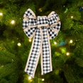 thumbnail image 6 of ZUARFY Plaid Bow Christmas Wreath Holiday DIY Crafts Door Bowknot Ornaments Decoration, 6 of 16