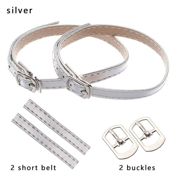 Wholesal Shoe Accessories Adjustable Anti-skid Straps Ankle Tie Strap Band Bundle Shoelace Locking High Heels SILVER
