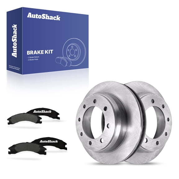 AutoShack Rear Vented Brake Rotors   Ceramic Pads 6-PC Brake Kit Replacement for 2008-2019 Ford E-350 Super Duty 2008-2014 Ford E-250 13.57" (344.7 mm)