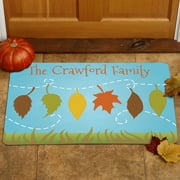 Angle View: Personalized Falling Leaves Family Name Doormat