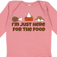 thumbnail image 4 of Inktastic I'm Just Here for the Food Boys or Girls Long Sleeve Baby Bodysuit, 4 of 5