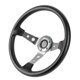 thumbnail image 4 of Universal Aluminio Pu Cuero Car Sport Racing Drift Volante Plata 14In 350Mm Monstrate VI003148-00, 4 of 7