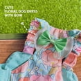 thumbnail image 2 of HQREA Floral Dog Dresses for Large Dogs Summer Girl Bowknot Puppy Princess Skirt, 2 of 6