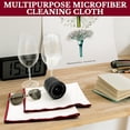 thumbnail image 3 of The - Paquete de 2 paños de Microfibra para pulir Copas de Vino, Toallas de Sec Grandes sin Pelusa para anteojos, Vasos, cristalería, Lentes de cámara, 25 x 20 Pulgadas (Blanco, 2, 3 of 3