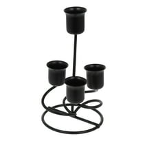 Iron Candle Holder for Household Use, Black Unbranded Candlestick, 8X8X15.5CM Decorative Candle Holders