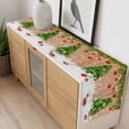 thumbnail image 4 of Christmas Tree Table Runner 48 Inches Long Farmhouse Dress Scarves, Xmas Red Balls Pine Branches Snowflakes New Year Dining Tablerunner for Coffee Table/Kitchen Island/Party Décor, 13" x 48", 4 of 8