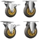 thumbnail image 1 of Ruedas industriales (ø75/100 mm) Rueda giratoria de TPU, Ruedas para muebles, Cargas 800K, 1 of 5