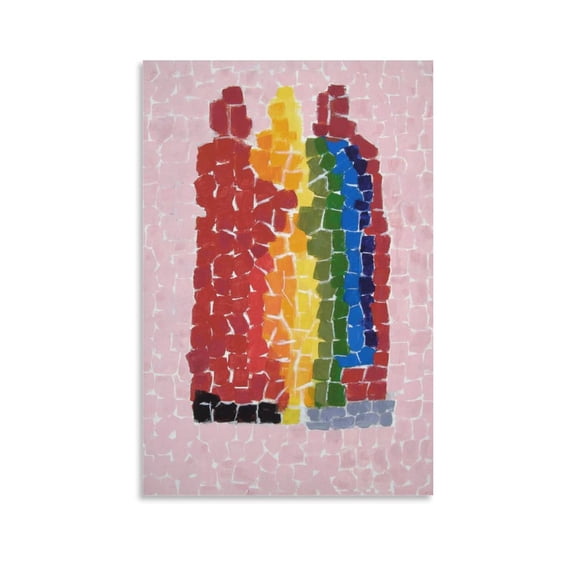 Painter Alma Thomas Color School Posters Art (22) Wall Art Painting Canvas Gift Living Room Prints Bedroom Decor Artworks 20x30inch(50x75cm)