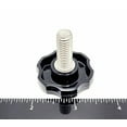thumbnail image 4 of 3/8" x 1" Thumb Screw Bolts Black Round 6 Point Rosette Clamping Knob Plastic Cap Stainless Steel 3/8"-16 Standard Thread, 4 of 7