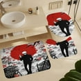 thumbnail image 6 of 4 Piece Jujutsu Anime Kaise Shower Curtain Sets with Rugs, Toilet Lid Cover, Bath Mat and 12 Hooks, Waterproof Shower Curtain Set for Bathroom, 6 of 8