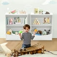 thumbnail image 6 of Multi-functional Modern Bookshelf Book Storage Organizer, 2-Tier Kids Bookcase with Open Compartments for Bedroom,Living Room,Playroom, 6 of 6