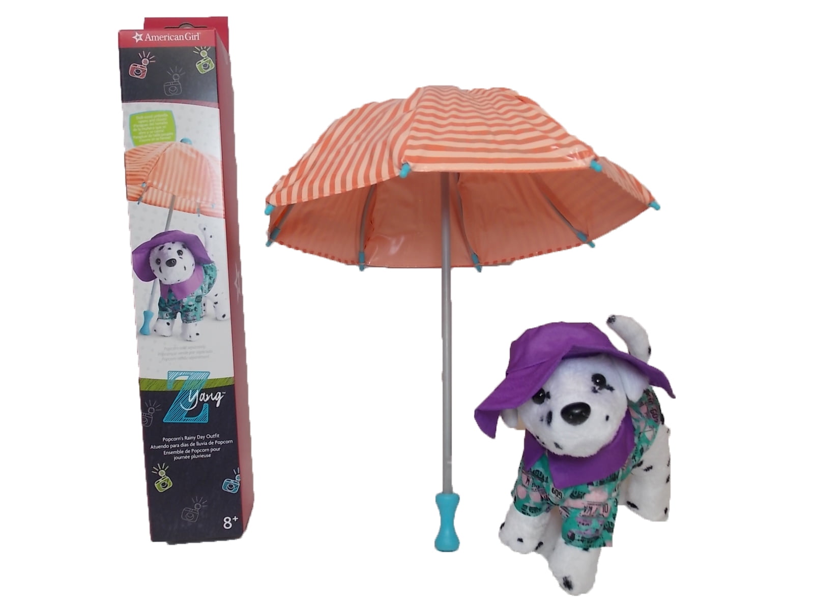 American Girl Doll Accessories Popcorn's Rainy Day Outfit for 18" Dolls Pets (Doll & Pet Not Included)