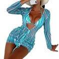 thumbnail image 2 of Cheers US 3Pcs/Set Women's Printed Halter Bikini Bathing Suit with Cover Up 3 Piece Swimsuits, 2 of 7