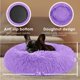 thumbnail image 3 of Cama grande para perros de 28 pulgadas cama mediana para perros y gatos cama redonda calmante lavable esponjosa para mascotas morado, 3 of 6