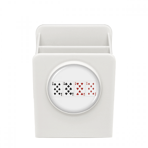 8 heart spade club pattern desk pencil holder cup pen organizer