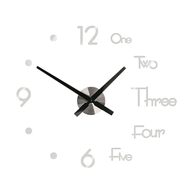 Wall Sticker Clock Simple Clock Mute Home Living Room Study Bedroom Wall Clock