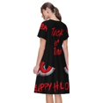 thumbnail image 2 of Bixox Robe d'Été à Manches Courtes pour Femmes Robe Ample Longueur Genou avec Poches-Joyeux Halloween2, 2 of 7