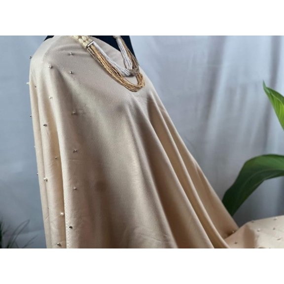 Classy Pearl Stud Decor Scarf Headscarf Soft warmth Viscose shawl perfect Evening scarf|SOL24A221
