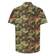 thumbnail image 5 of cllios Mens Camo Hawaiian Shirts Button Down Shirt for Men Military Work Beach Tshirts Short Sleeve Bowling T-Shirts Party Tops, 5 of 5